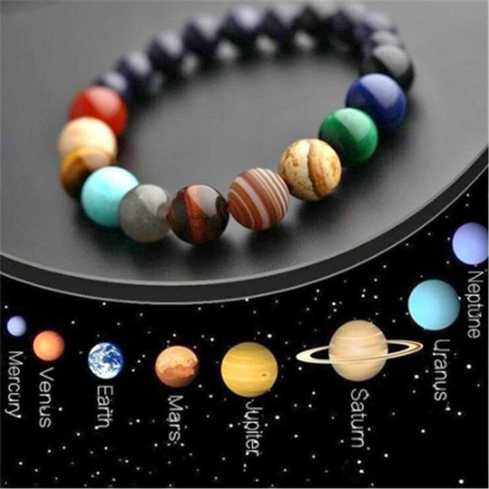Space Planets Bracelet, Chakra Stones Bracelet